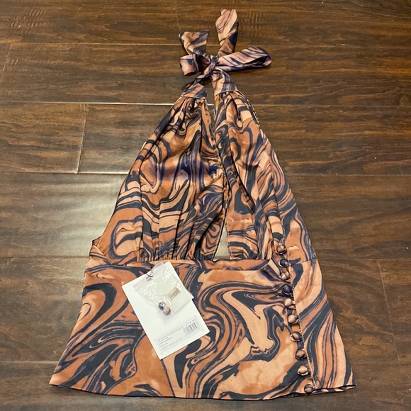 House of Sunny Mahogany Halter Top - Picture 3 of 4